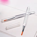 Crystal Handle Portable Transparent Flexible Lip Brushes Applicator Lipstick