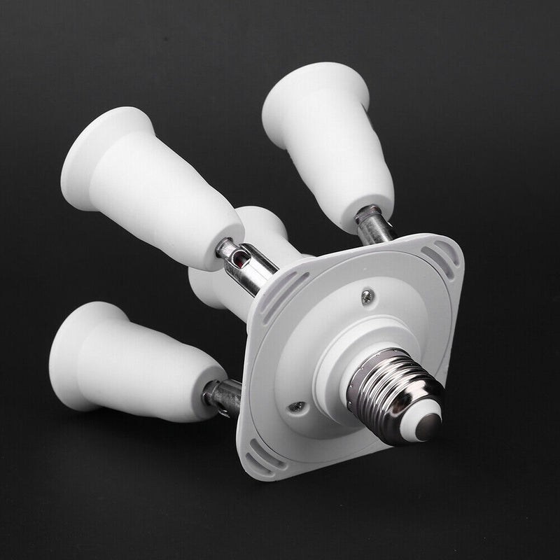 Adjustable E27 Splitter 5 Heads Lamp Base Adapter LED Bulb Holder Socket Newly