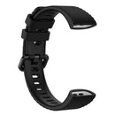 Silicone Watchband Strap w/Buckle for Huawei Band 4 Pro TER-B29S (Black) Newly
