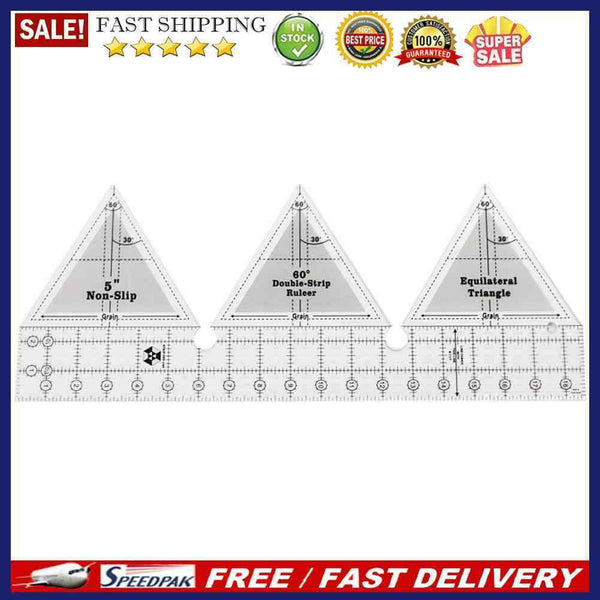 Acrylic Quilting Ruler 60 Degrees Triangle Template Hand Sewing Cutting Clo