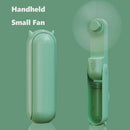 Pocket Fan USB Rechargeable Folding Fan 2000mAh Power Bank Function (Green)