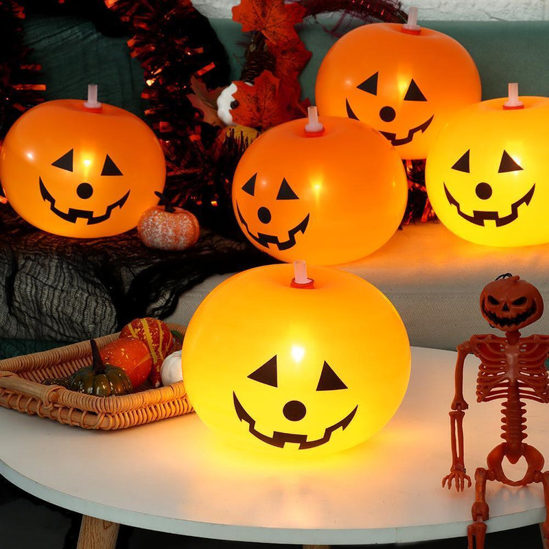 DIY Pumpkin Balloons Latex Balloon Led Light Up Halloween Party Decorations