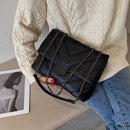 Casual Large Capacity Totes PU Leather Women Handbag Flap Shoulder Crossbody Bag