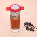 Stainless Steel Tea Strainers Infuser Steeping Loose Leaf Tea Filter(Red)