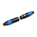1 Pair XLR 3Pin Male Female DIY Audio Cable Connectors Solder Plug (Blue) Newly