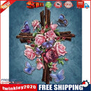 Painting By Numbers Kit DIY Cross Flowers Hand Painted Artwork Wall Picture
