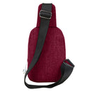 Men/Women Canvas Chest Packs Casual Crossbody Shoulder Sling Bag(Red)-19172