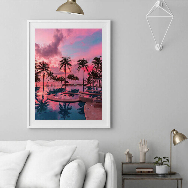 Hand Painted Digital Picture DIY Novelty Landscape Paint By Numbers Kit Craft