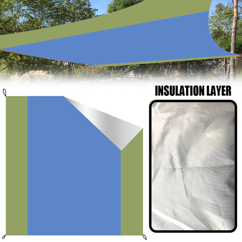 Sun Shade Sail Outdoor UV Block Cloth Cover Square Canopy Awning Screen (B)