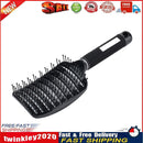 Portable Curved Ribs Scalp Massage Comb Fluffy Styling Brush (A Black) Newly
