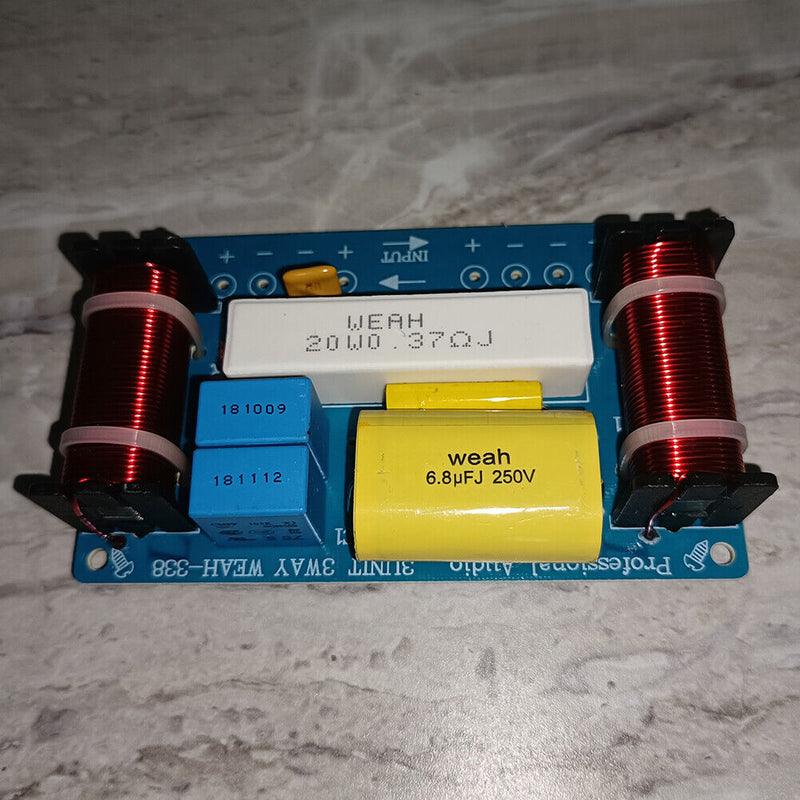 WEAH-338 3 Way 120W Speaker Audio Frequency Divider Loudsspeaker Crossover Filter