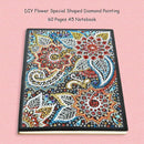 DIY Flower Special Shaped Diamond Painting 60 Sheets A5 Notebook Office Supplies