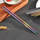 Stainless Steel Chopsticks Tableware Antiskid Food Sticks (Camouflage) Newly