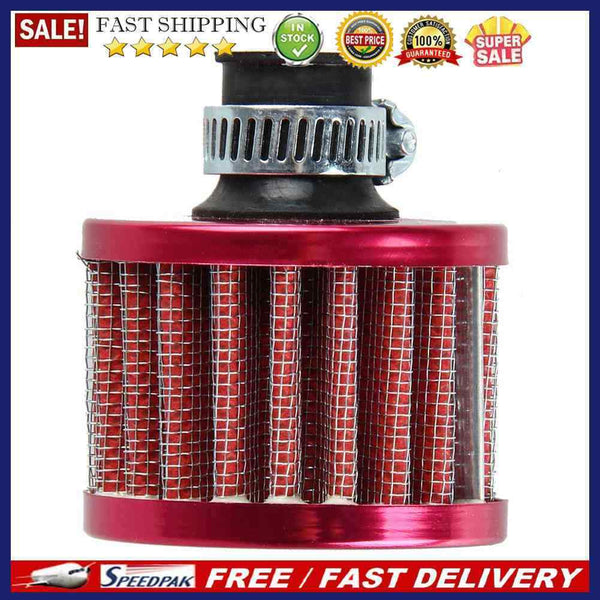 12mm Red Car Motor Cold Air Intake Filter Turbo Vent Crankcase Breather