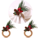 Handicraft Pine Cones Napkin Holder Christmas Napkin Rings Wooden Napkin Ring