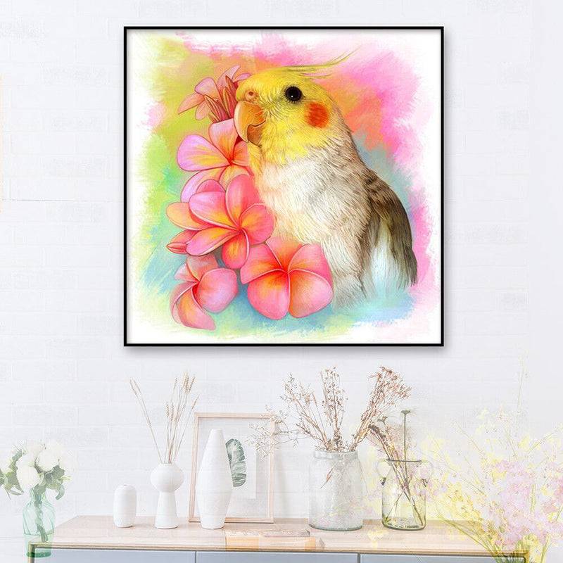 Full Round Diamond Painting Birds and Flowers Rhinestone Mosaic Home Wall Craft