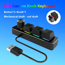 USB RGB Copy Paste Keyboard Ergonomic Mechanical Keypad Custom Keypad for Gaming