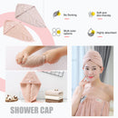 Hair Towel Wrap 2pcs Quick Dry Hair Towels Cap for Drying Curly Long Thick Hair