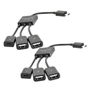 Digital Camera Flash Drive 3 In1 Converter Host Micro USB HUB OTG Cable Adapter