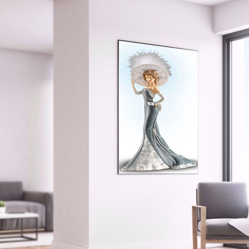 Elegant Lady Oil Paint By Numbers DIY Handpainted on Canvas Home Decoration