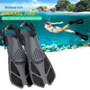 Diving Swimming Fins Adults Water Sport Training Foot Flippers (Black S/M) Newly