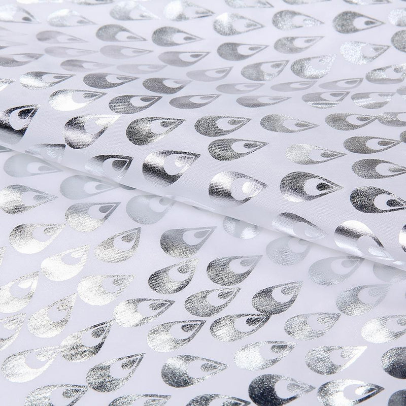 Hair Cut Cover Cloth Feather Pattern Waterproof Hairdresser Cape(White) Newly