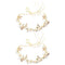 Women Floral Garland Flower Hairband Crystal Crown Headband Daisy Headwear
