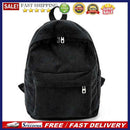 Preppy Style Corduroy Solid Color Knapsack Women Travel Large Capacity Handbags