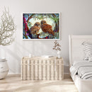 DIY Digital Picture Kit Owls Frameless Oil Painting By Number Handicraft Gifts