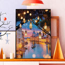 30x40cm Full Round Drill Craft DIY Town River Diamond Painting Poster Wall Decor