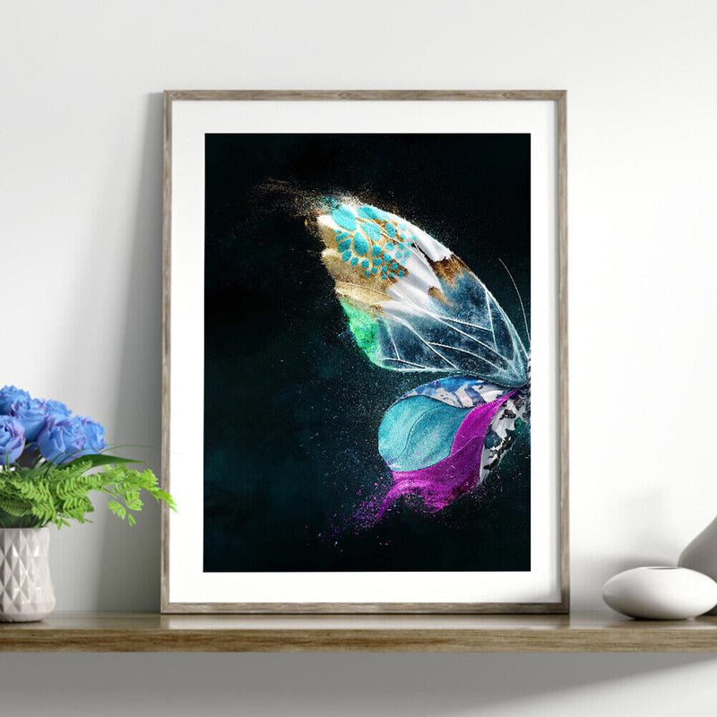 Wall Art Pictures Posters Color Butterfly Oil Paint Painting Bedroom Ornaments