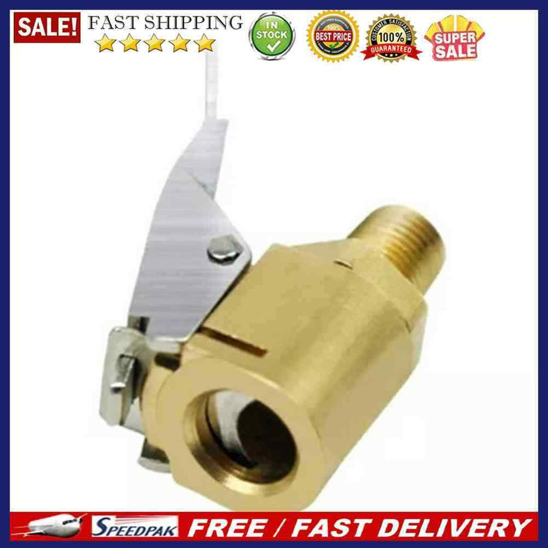 8mm Brass Car Tire Air Chuck Tyre Inflator Pump Valve Clip Connector Adapte