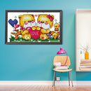 14CT DIY Baby Bear Stamped Partial Cross Stitch Kit Art Embroidery Handicraft