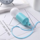 LED Hanging Light Bulb Battery Powered Colorful Pull Cord Bulbs (Blue) Newly