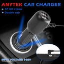 2 Port USB Car Phone Charger Mini USB Charger 3.5m for Anytek Car DVR Camera