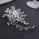 Party Handmade Bride Headpiece Flower Headdress Head Clip Crystal Hair Comb