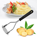 Cooking Concepts Stainless Steel Potato Masher Black Handle Vegetable Crusher