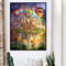 DIY Sky City and Rainbow Printed Cross Stitch Full Cotton Handmade Embroidery