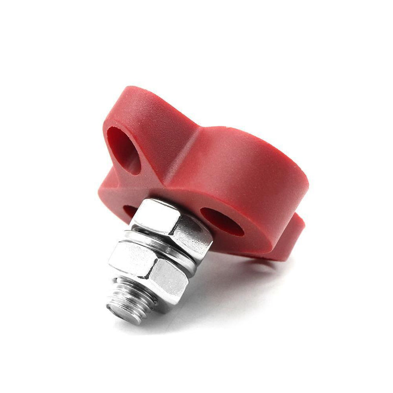 Bus Bar Power Terminal Block Heavy Duty M8 Power Distribution Stud (Red) Newly