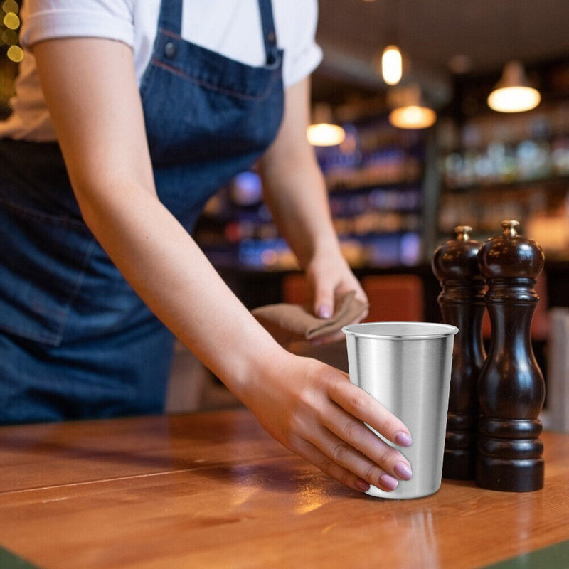 500ml Stainless Steel Cup Metal Beer Tumbler Stackable Drinking Coffee Milk Mug