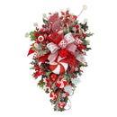 Christmas Wreath Garland Candy Cane Bow Ornament Front Door Wall Home Decor.