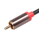 3.5mm Jack to 2 RCA AUX Audio Cable 1/8 Male to 2RCA Male Splitter (1m) Newly