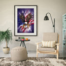 American Flag Eagle 5D DIY Full Round Diamond Painting Rhinestone Canvas Mosaic