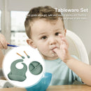 4pcs Plates for Food Anti Slip Baby Feeding Set Baby Food Accessories for Inf
