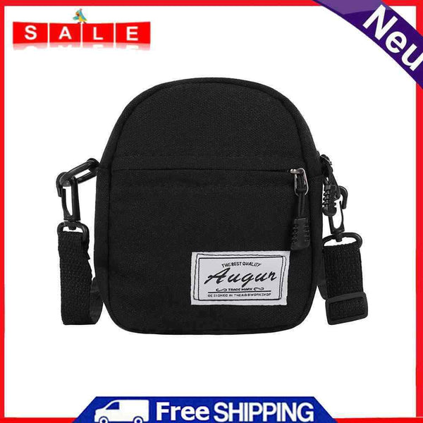 3pcs Women Canvas Patchwork Crossbody Bag Casual Mini Handbags (Black)