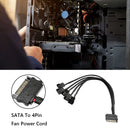 SATA 1 to 3 4 5 4-Pin Power Cable PC Computer Cooling Fan Splitter Hub Converter