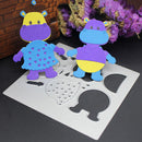 Snowvirtuos Hippo Cutting Tools Stencil DIY Scrapbooking Album Decor Paper