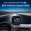 G4 LCD Auto Speedometer Universal Auto HUD Head-Up Display for Auto Safe Driving