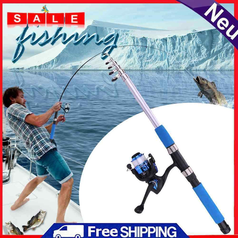 2.1m Lake Fishing Rod Outdoor Sport Portable Long Casting Throw Fishing Rod FR