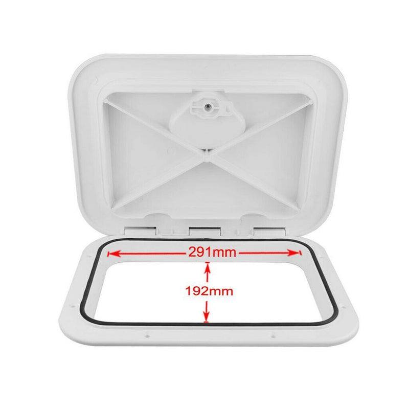 White Deck Plate 270*375mm Access Hatch Cover Marine Boat RV Deck Cover Lid